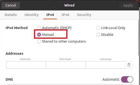 Set Static IP Address in Ubuntu