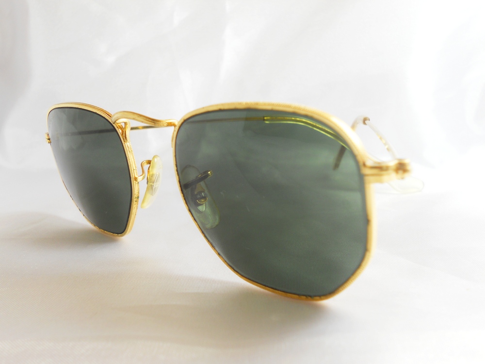 Kaca Mata Ray-Ban Metal Gold Untuk Laki Dan Wanita (For Sale)-Galeri