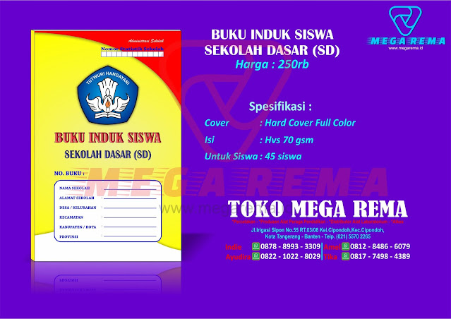 Buku Induk Siswa SD Kurikulum 2013,Buku Induk Siswa SD,Buku Induk SD,jual Buku Induk SD,harga Buku Induk SD,grosir Buku Induk SD,buku administrasi sekolah,katalog Buku Induk SD,brosur Buku Induk SD