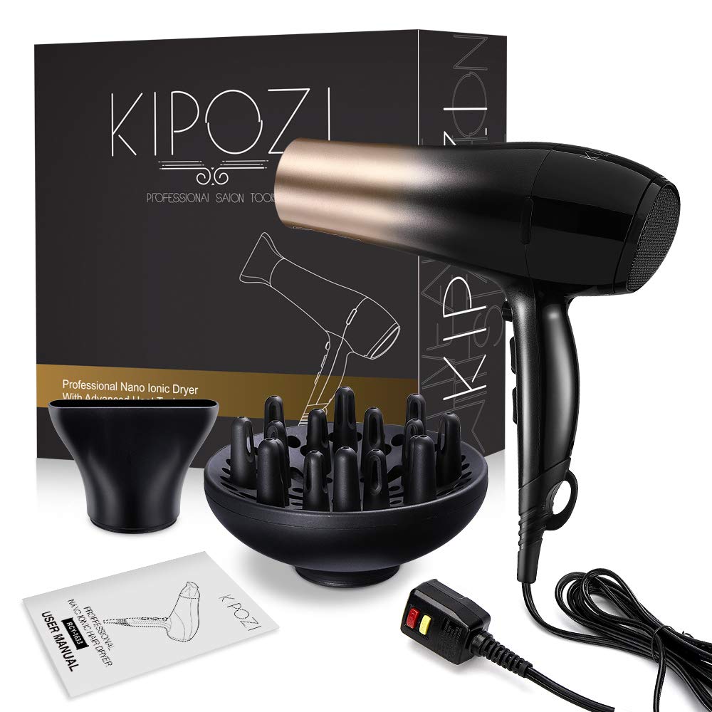 Latest best selling products KIPOZI 1875W Hair Dryer, Nano Ionic Blow