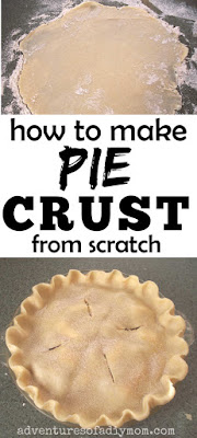 collage of pie crust images with the text how to make pie crust from scratch