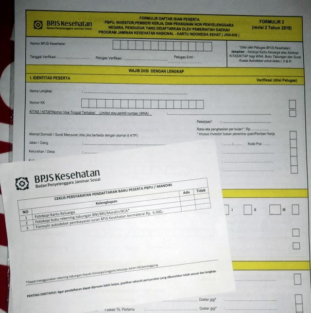 formulir daftar isian peserta PBPU formulir daftar isian peserta PBPU