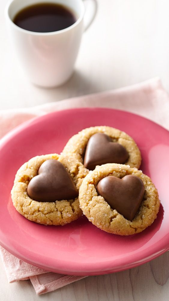 Chocolate Heart Peanut Butter Cookies Easy Food