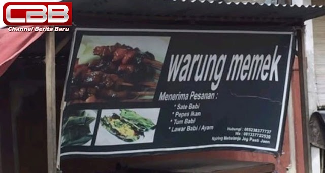 Viral Foto Warung Makan ‘Memek’ yang Bikin Netizen Heboh