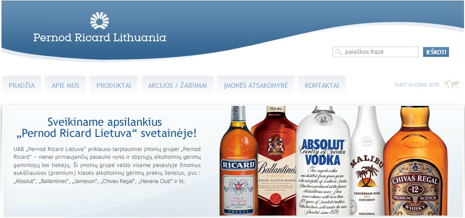 „Absoliuto“ gamintojai per tarpininkus Lietuvoje vaikus mokyklose moko „sveiko ir nuosaikaus“ požiūrio į alkoholį