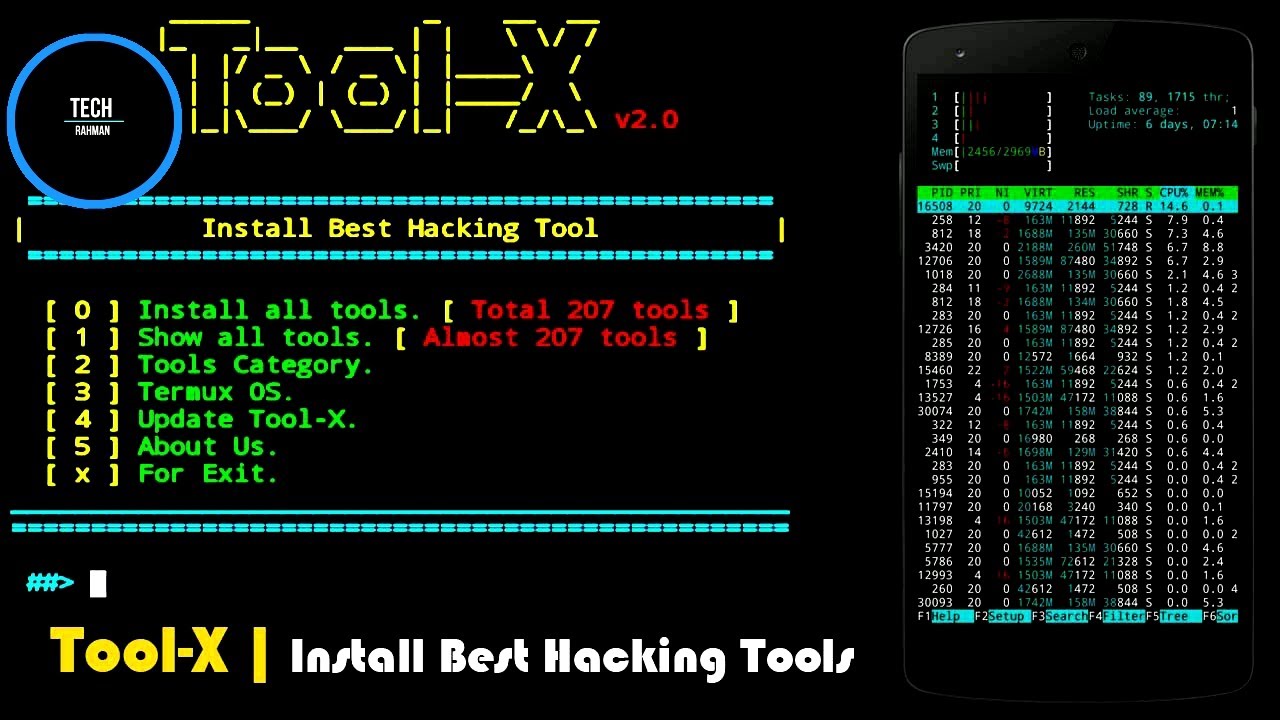 How to Install ToolX 370 Best hacking tools with Termux TECH RAHAMN