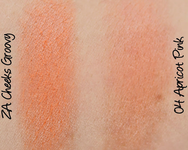 ZA Cheeks Groovy Blusher - #04 Apricot Pink Swatches & Review