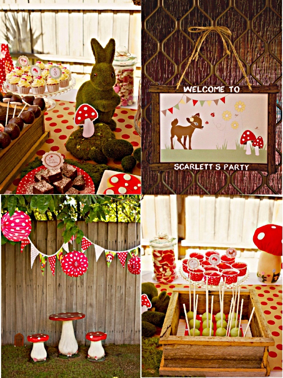 A Woodland Bambi Inspired 3rd Birthday Party- via BirdsParty.com