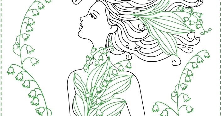 Nicole's Free Coloring Pages: Spring Princess * coloring page