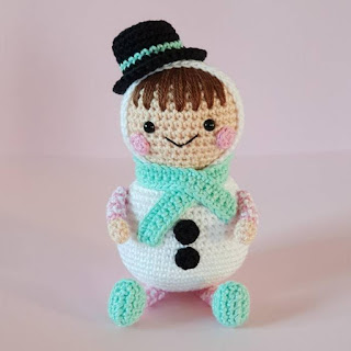 PATRON GRATIS MUÑECO MUÑECO DE NIEVE AMIGURUMI 39885