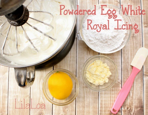 Royal icing recipe for decorated sugar cookies that uses dried egg whites.