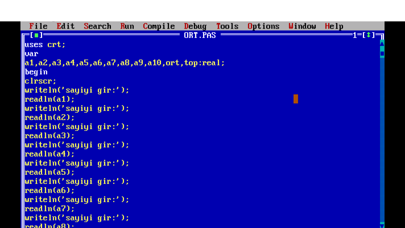 ebi: PASCAL Programlama Dili Kurulumu