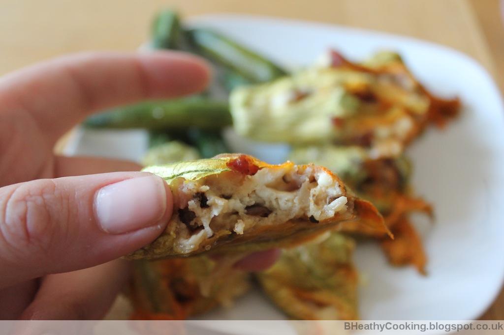 The Healthy Cooking Blog Stuffed Courgette Flowers
