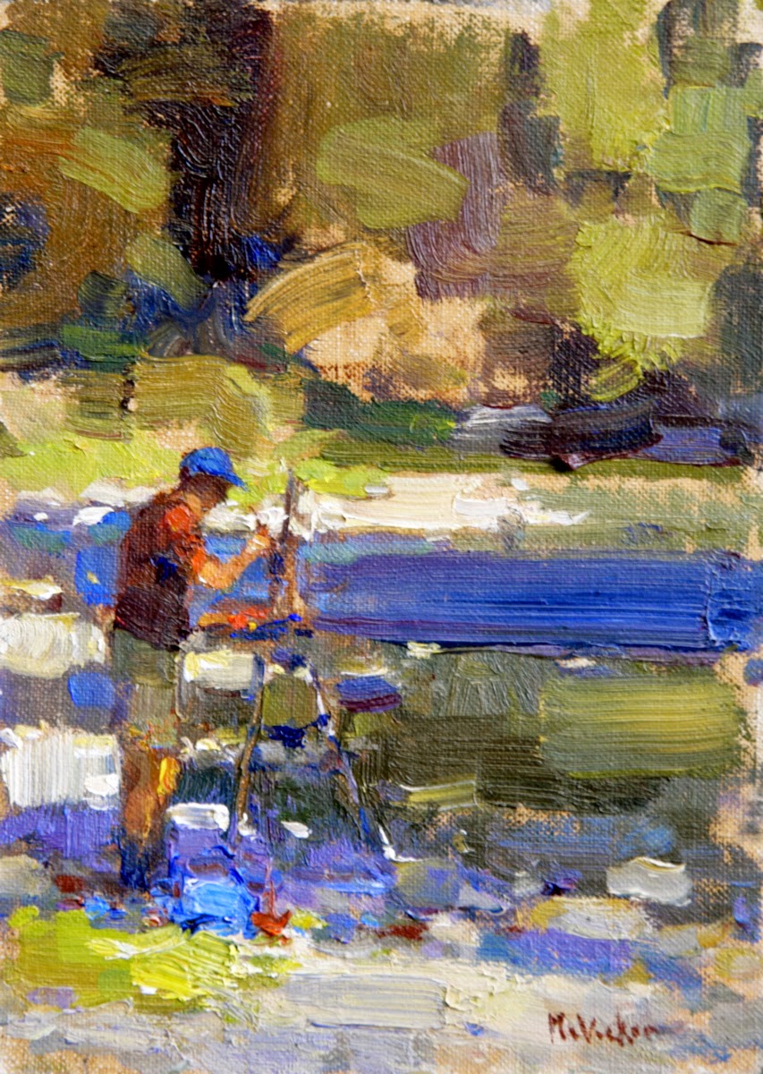 Lost Coast Daily Painters Paints the Van Duzen' by Jim McVicker