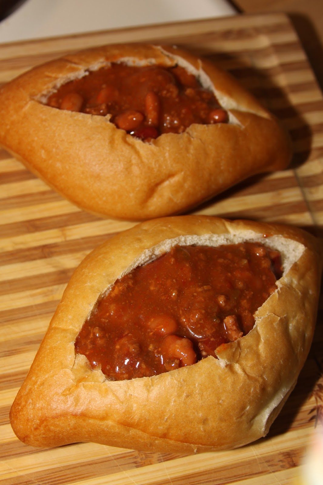 For the Love of Food: Game Day Chili Filled Football Bread Bowls and ...