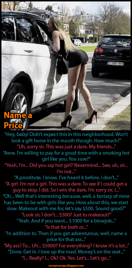 Sissy Caption Stories by EmmyRose: Name a Price (Gif Cap) .