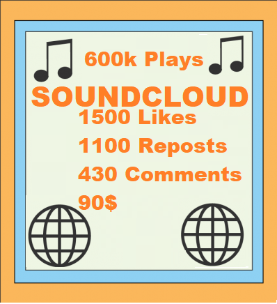 600k Soundcloud Plays 1500 Likes 1100 Reposts 430 Comments