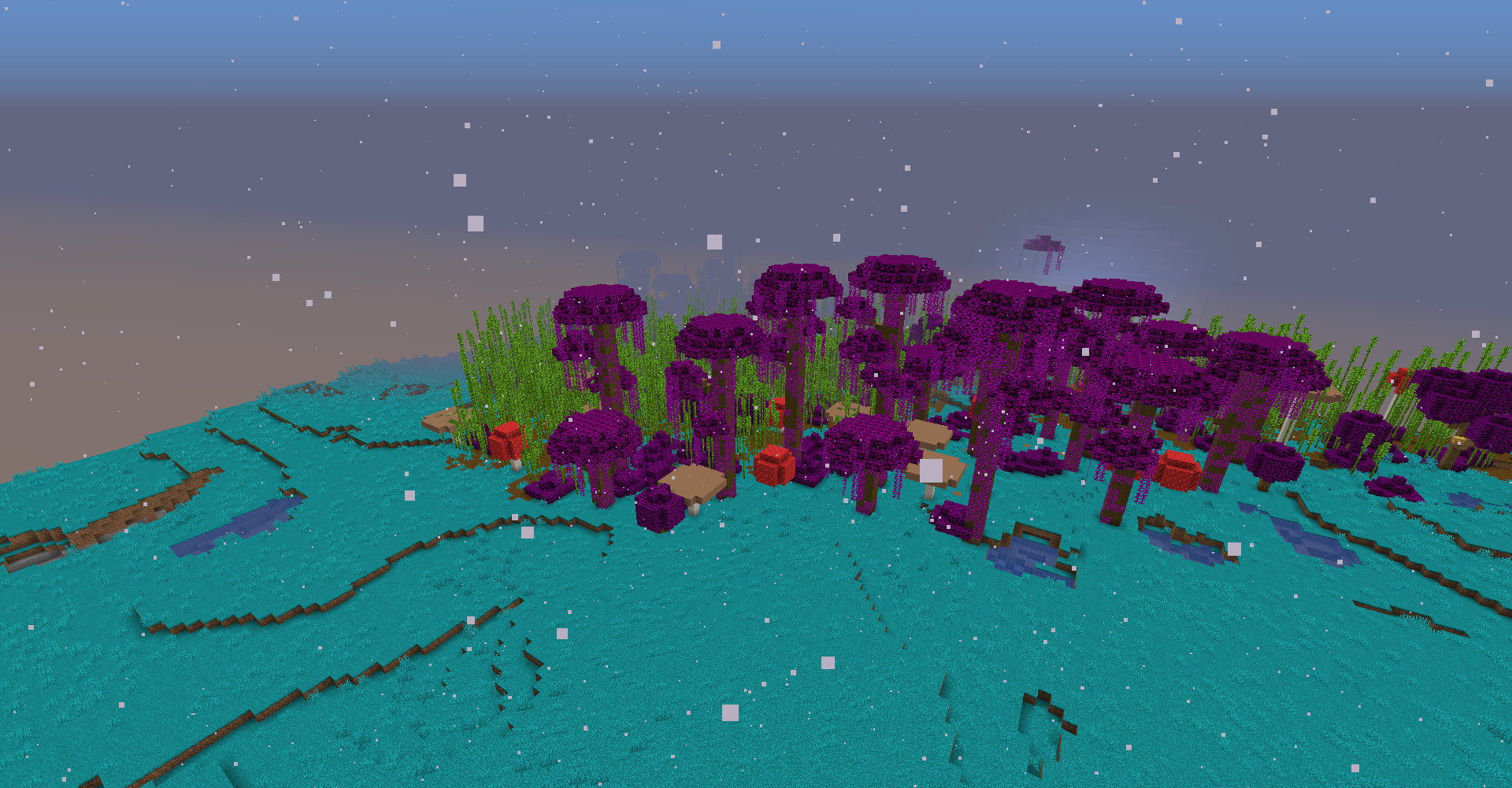 Een andere biome: het Mushroom Forest