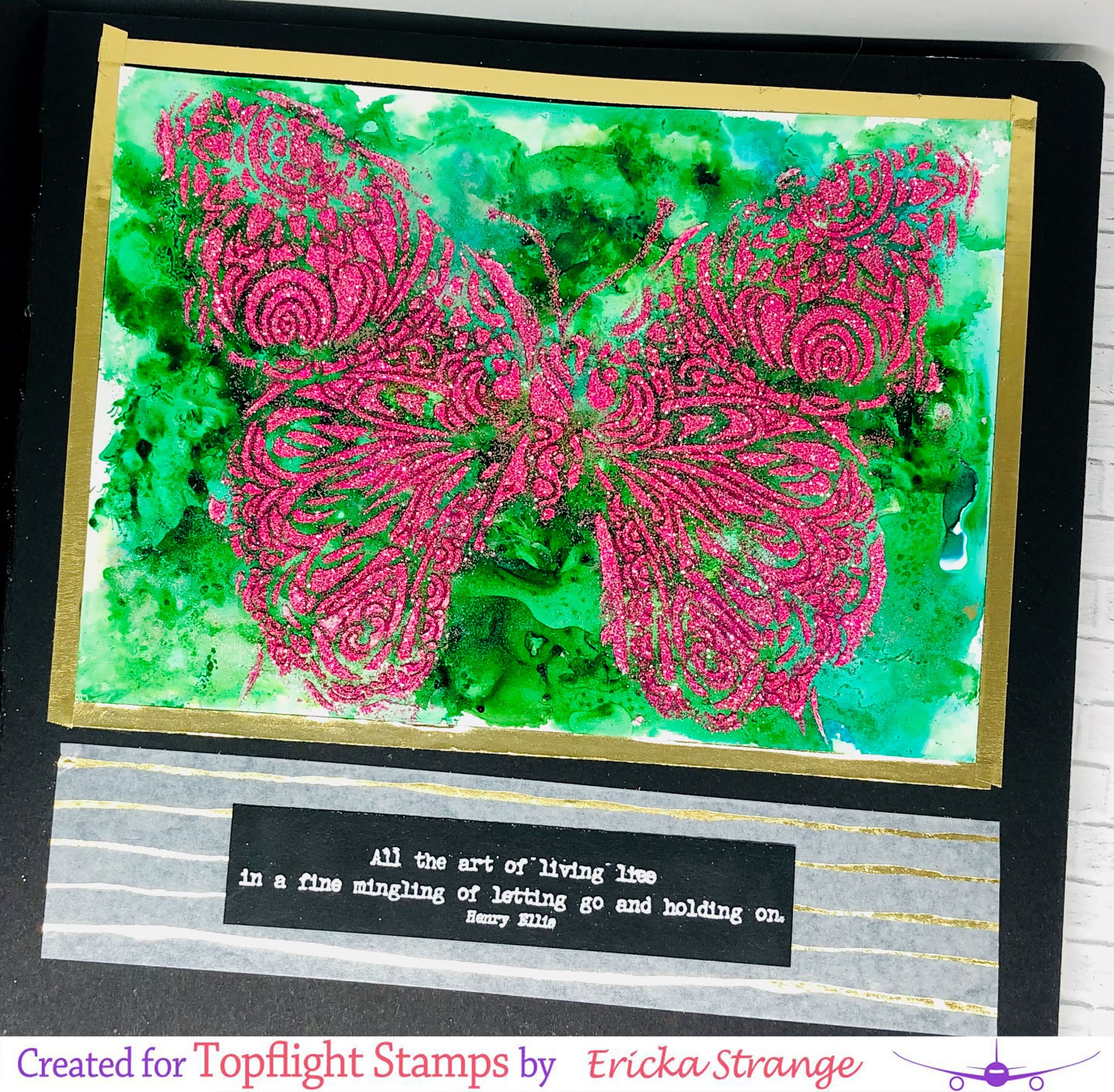 Topflight Stamps AALL & Create Butterfly Journal Page
