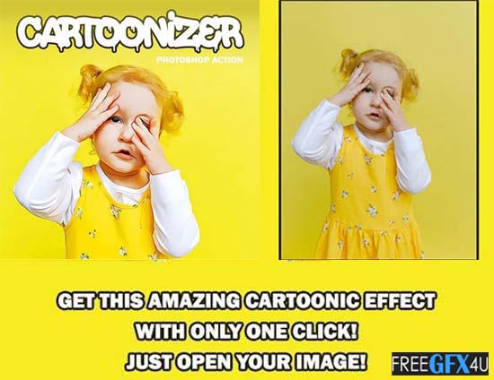 Graphicriver - Cartoonizer Photoshop Action And Photo Effects Cartoonizer Photoshop Action And Photo Effects