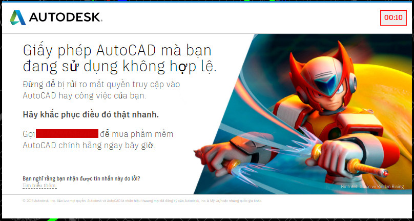 loi bao giay phep autocad khong hop le