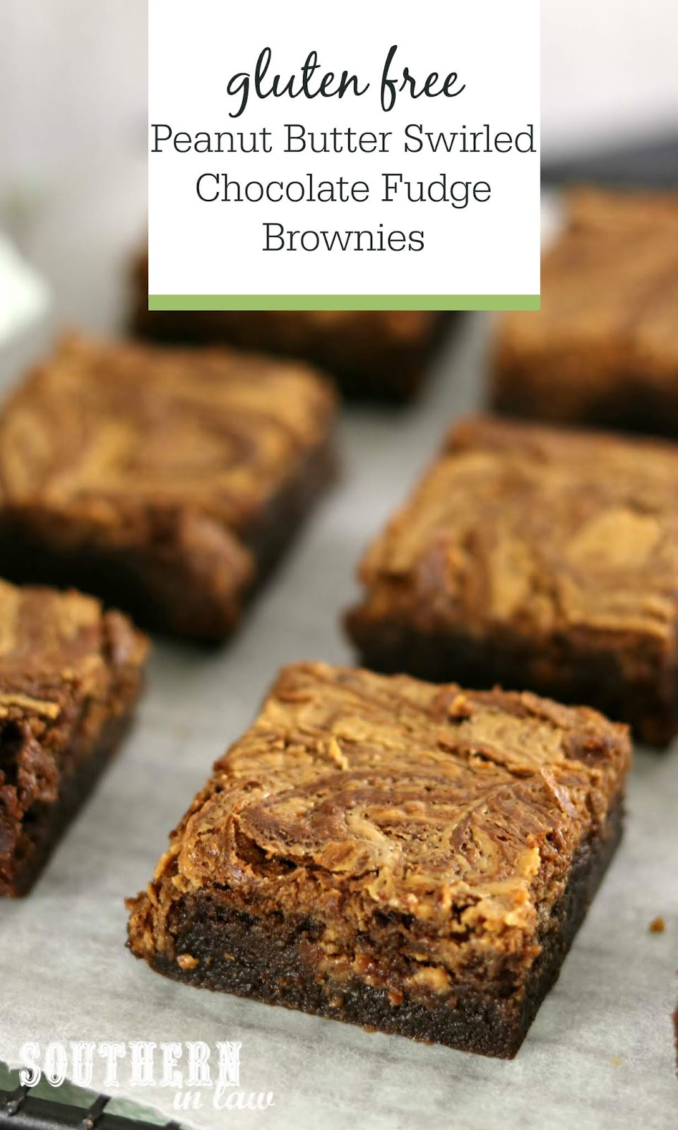Southern In Law Recipe Peanut Butter Swirled Chocolate Fudge Brownies