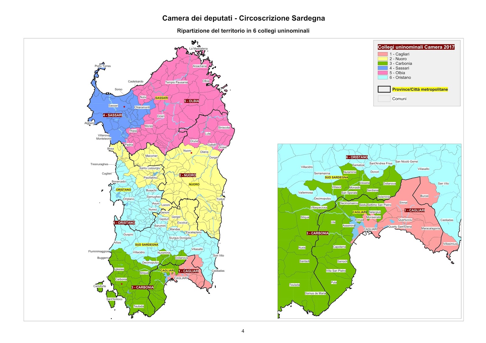 Piacerepiapiapia Sardegna Collegi Elettorali Uninominali E