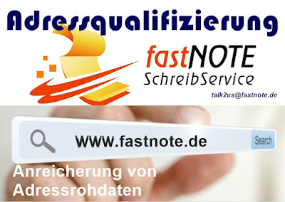 Adressqualifizierung Anreicherung von Adressrohdaten Büroservice