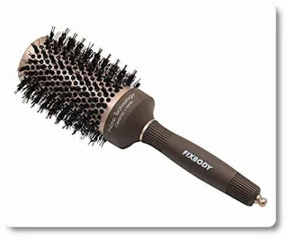 Fixbody Round Barrel Anti-Static Hair Brush with Boar Bristles
