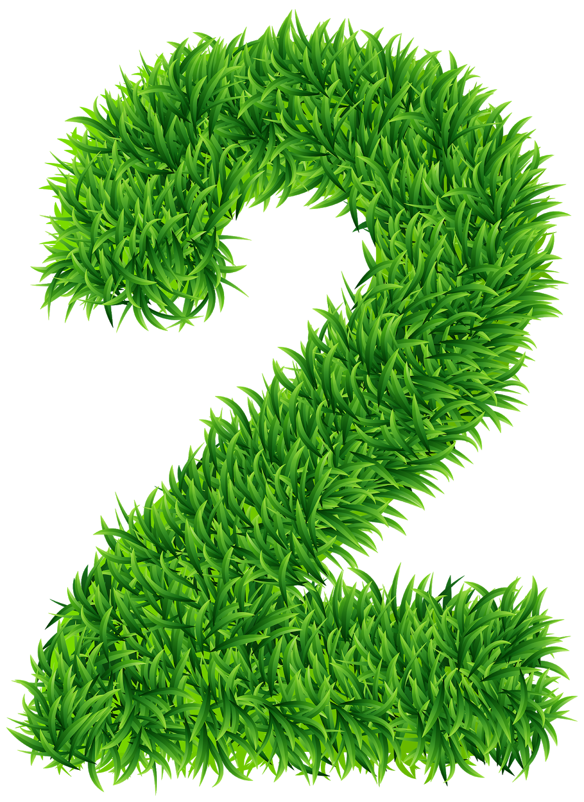 Травяной цифра 2