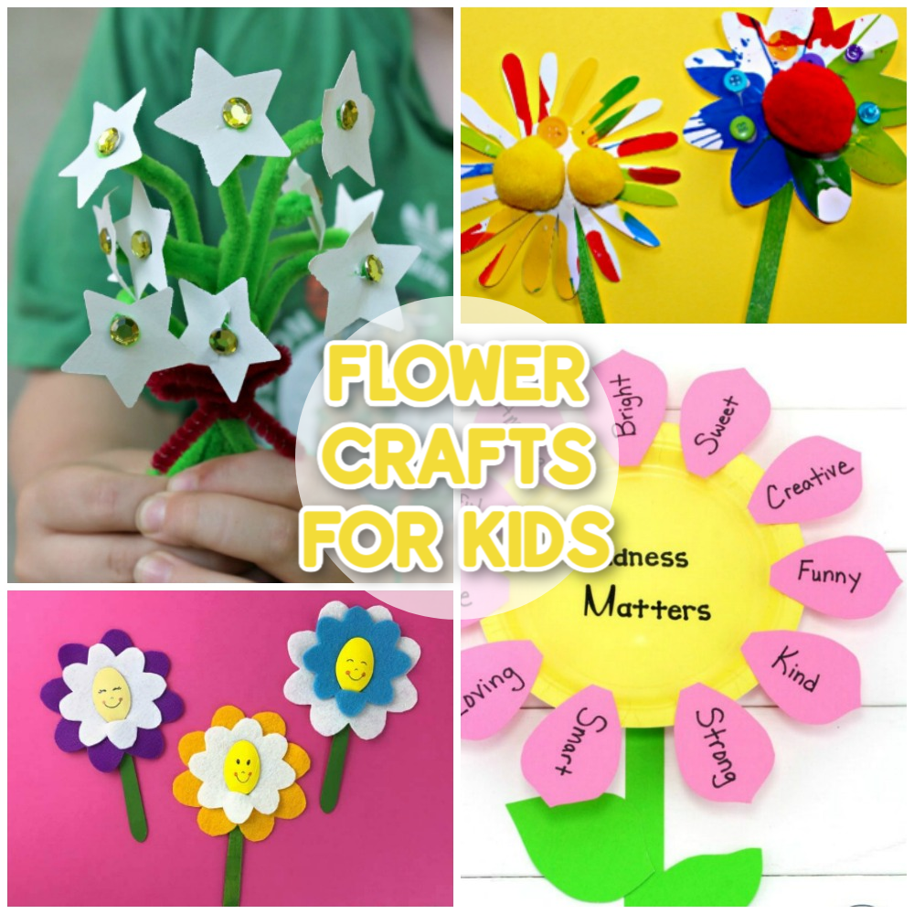 27 Bright & Colourful Flower Crafts for Kids - Messy Little Monster