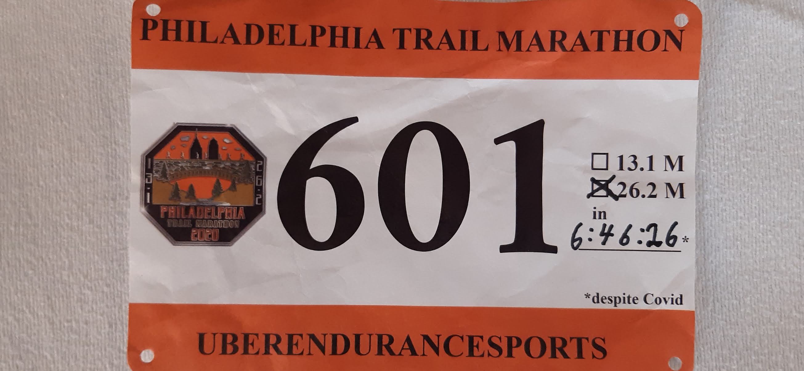 K E Swab Philadelphia Trail Marathon (virtual) December 12, 2020