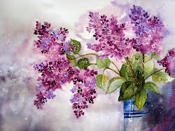lilac watercolor watercolour lilacs flowers paintings painting flower florals watercolors yvonne harry water floral tree flores drawing watercolourflorals illustration aquarela