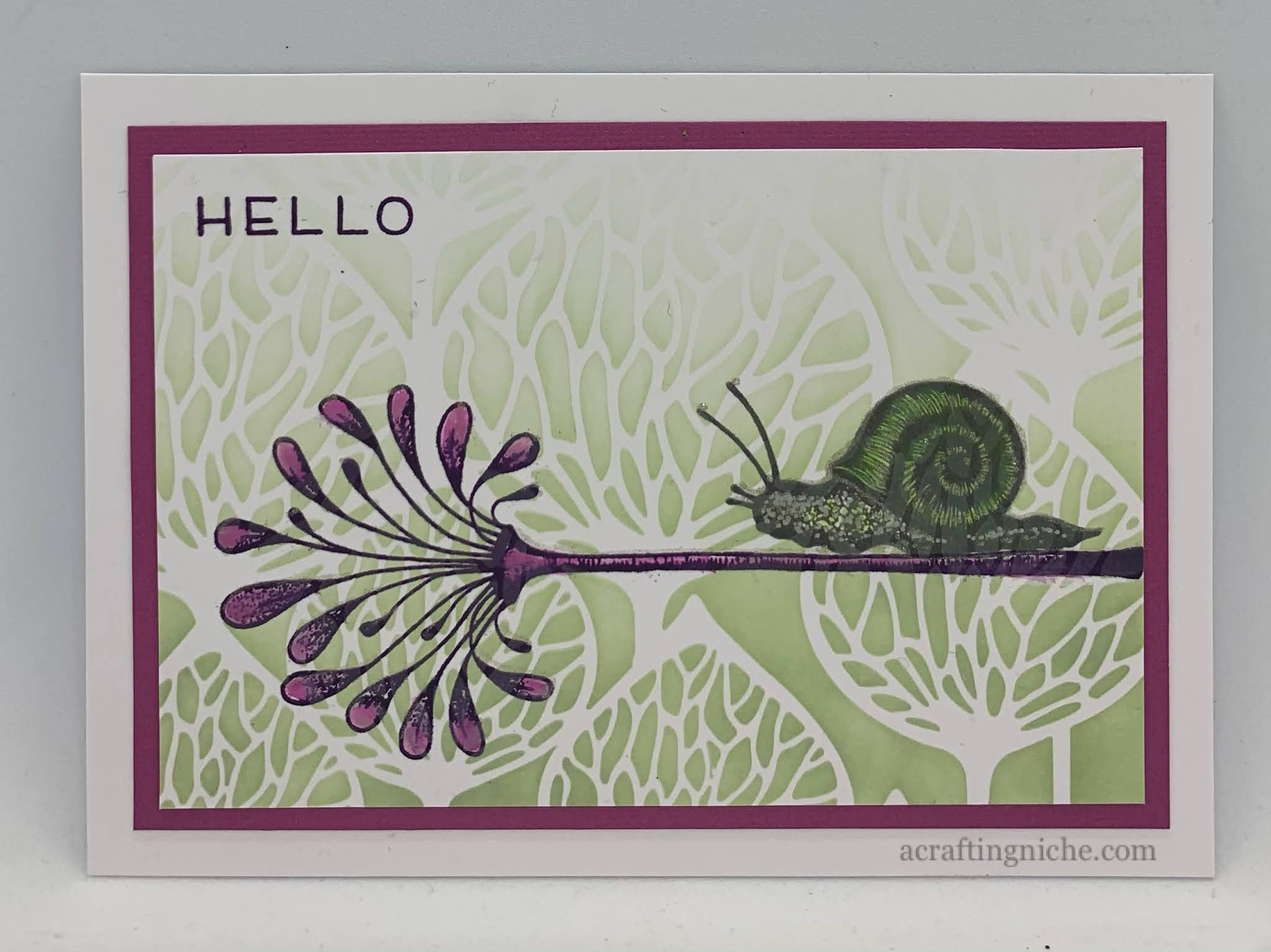 A Crafting Niche Lavinia Stamps "Snails and Pods" Card