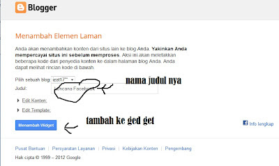 Membuat Profil Facebook Di Blog