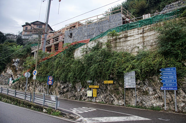 Baustelle Strada Statale 583, Nesso CO, Italien, 12.10.2014