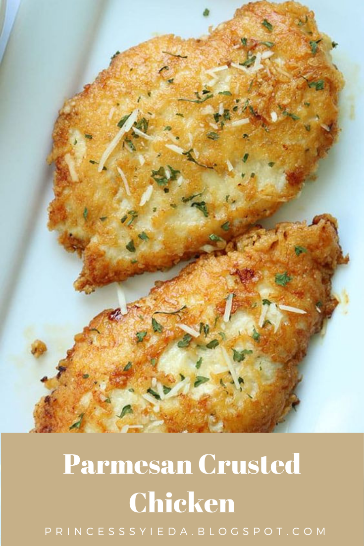 Parmesan Crusted Chicken recipe Princess Syieda