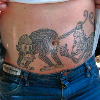Tatuaje de humor : monos