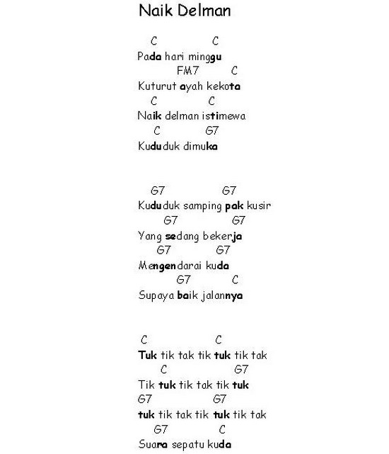 Chord Lagu Anak Anak Info Dan Tips