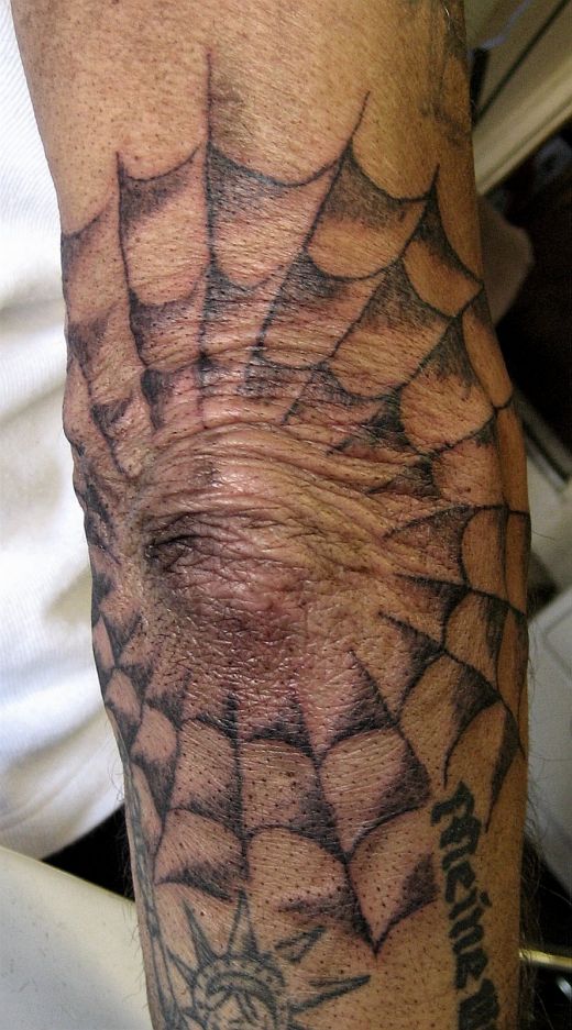 spider web tattoos design and meaning