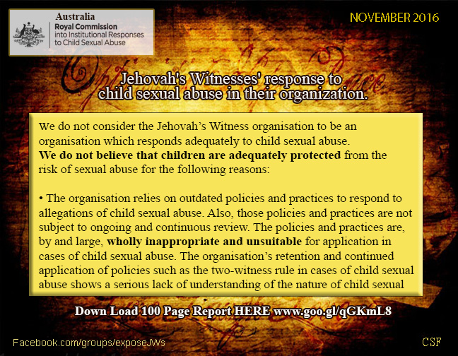 Australian royal commission jehovah's witnesses 2020 picture