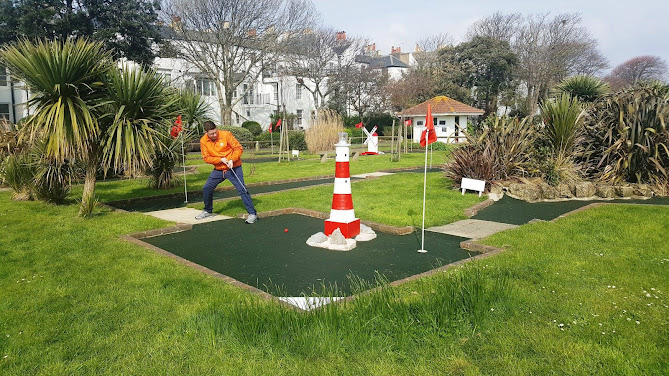 Splash Point Mini Golf at Denton Gardens in Worthing. April 2019