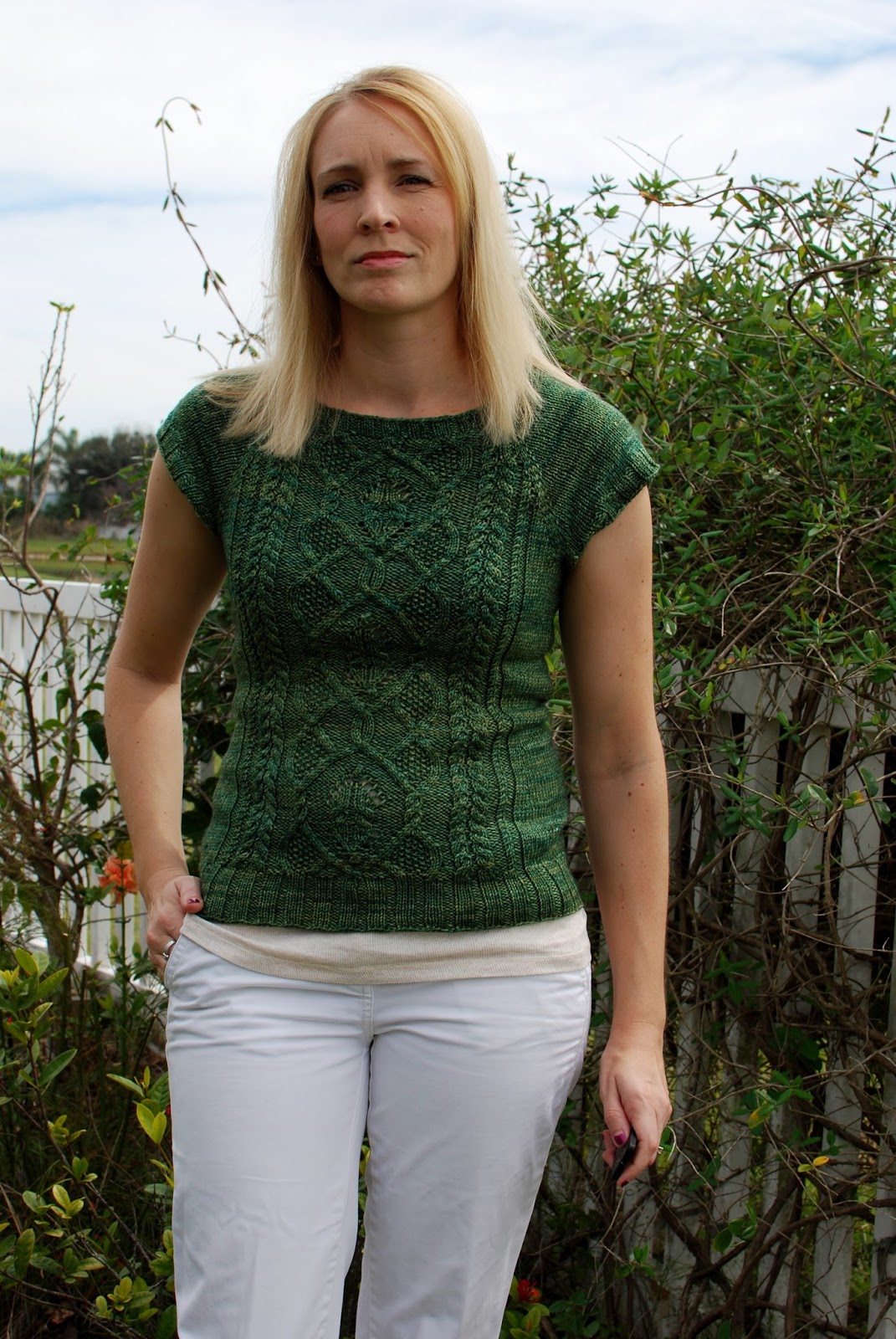 SouthShore Handmade Cabled Tunic from The Art of Seamless Knitting in