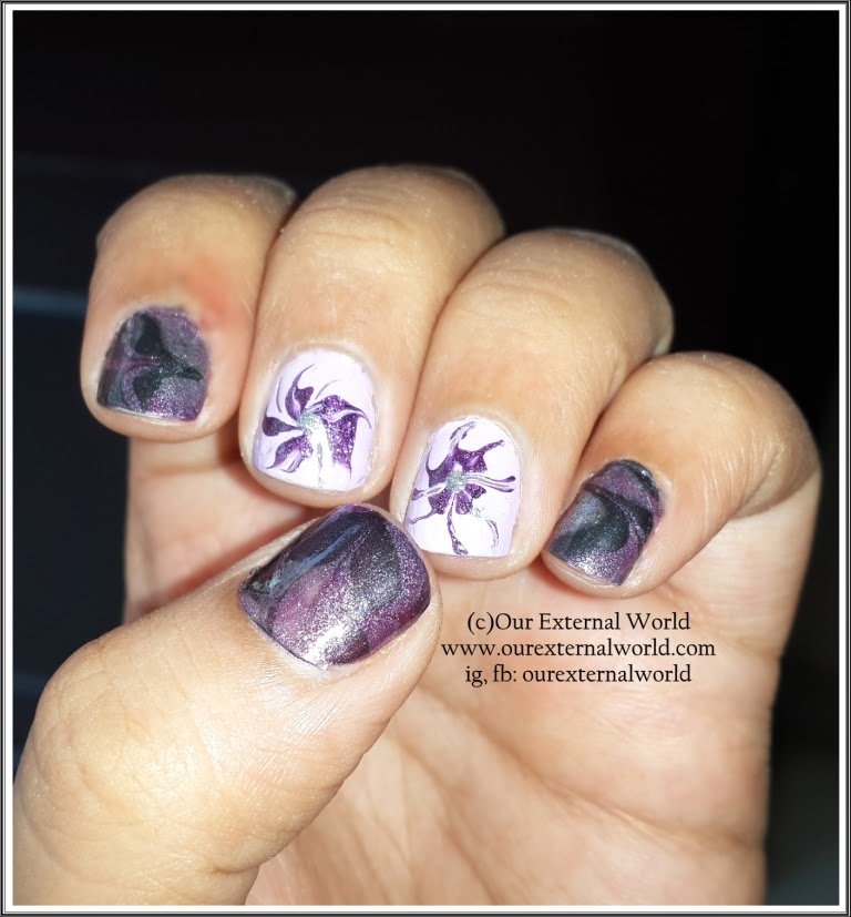Whirl About Marble Nail Art Dry & Wet Marble Nail Art