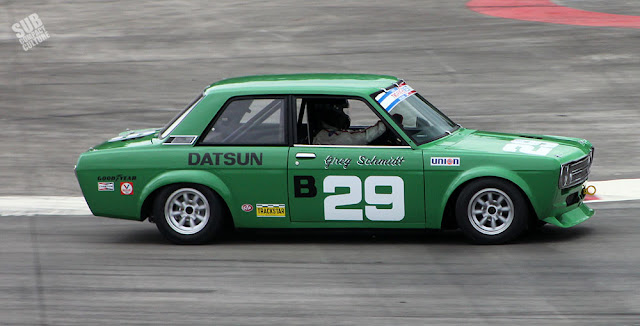 Green Datsun 510 race car