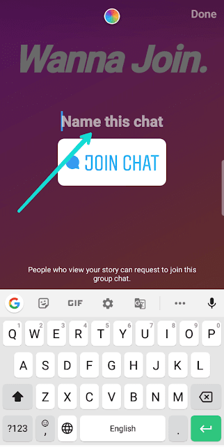 Instagram chat story Sticker