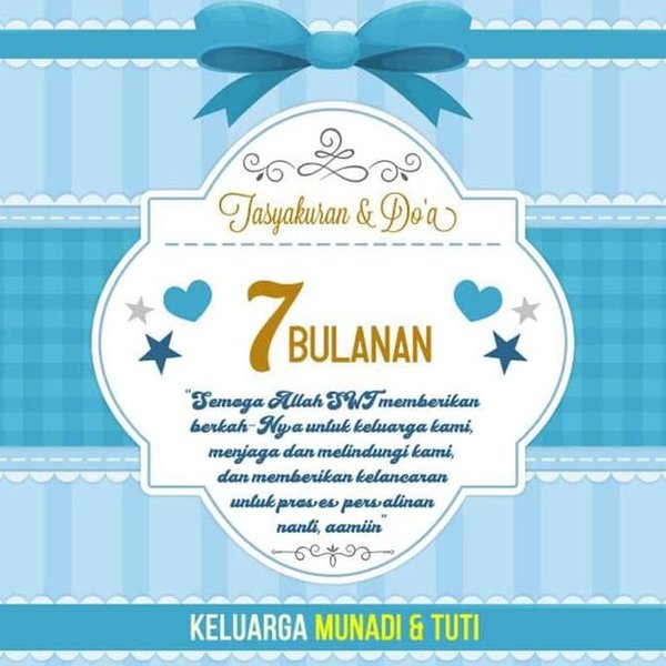 Contoh kartu ucapan 7 bulanan kehamilan