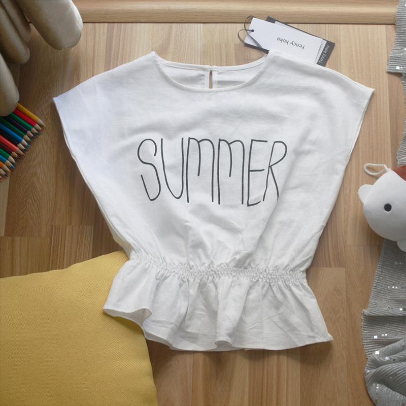 Áo Kiểu Linen Nhún Eo – Bé 3-13 tuổi – Thương Hiệu : Fency KoKo 153719