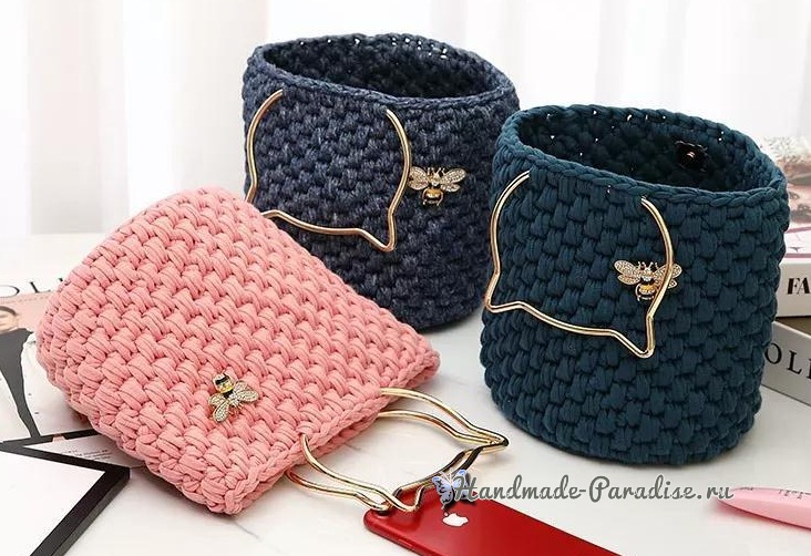 Сумочки из трикотажной пряжи