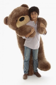 60in Sunny Cuddles enormous mocha brown bear